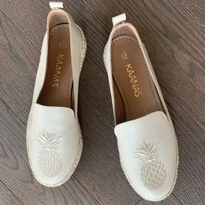 Cream Kaanas Espadrille Flats